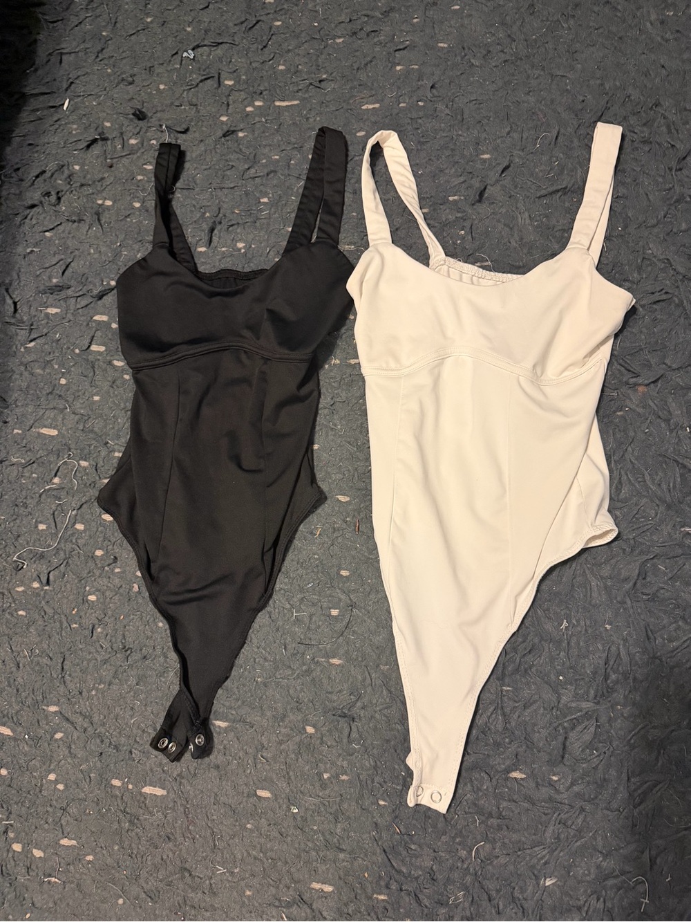 Women’s One Piece Bodysuit - Black and white